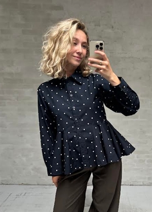 Stib print skjorte Simplle Dot Navy Boii Studios 